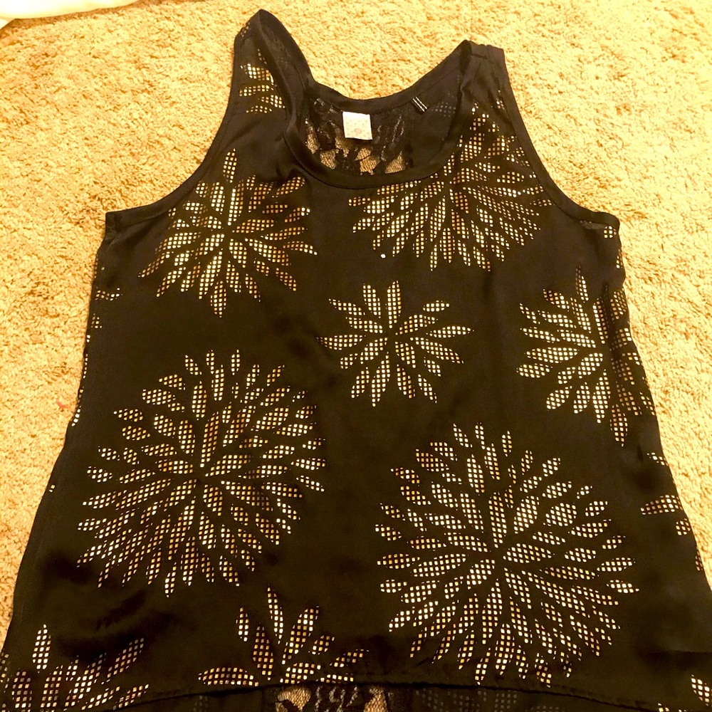 Small black tank blouse